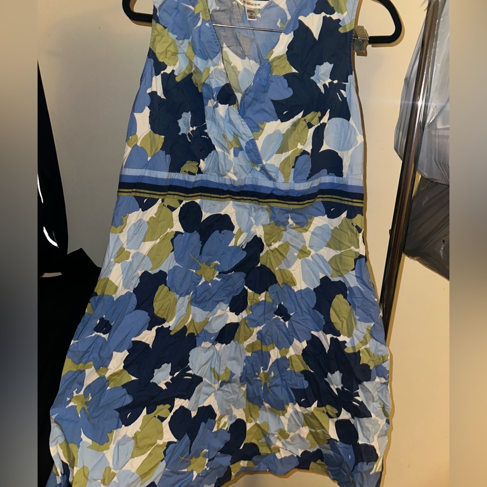 Croft & Barrow Blue and Green Floral Dress